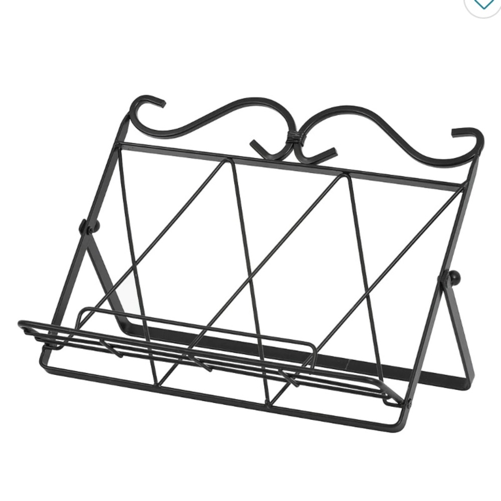 Merangue Spiral Book Holder / kitchen book holder metal black new condition